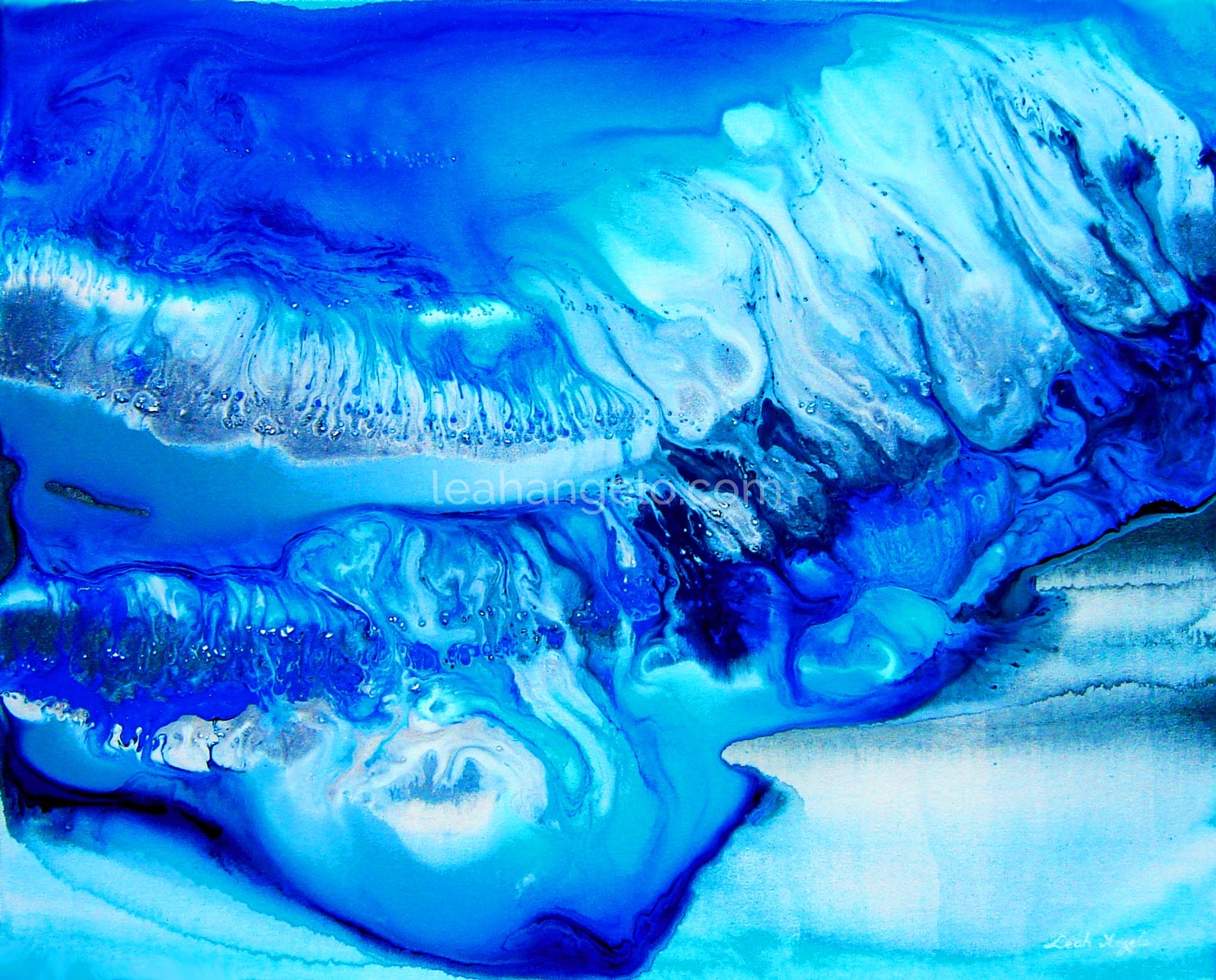 ARCTIC BLUE - acrylic on canvas (76 x 61 cm) - Leah Angelo