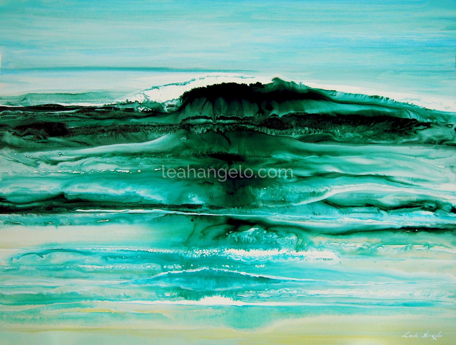POWER OF THE SEA - Acrylic on Canvas (122 x 92 cm) - Leah Angelo