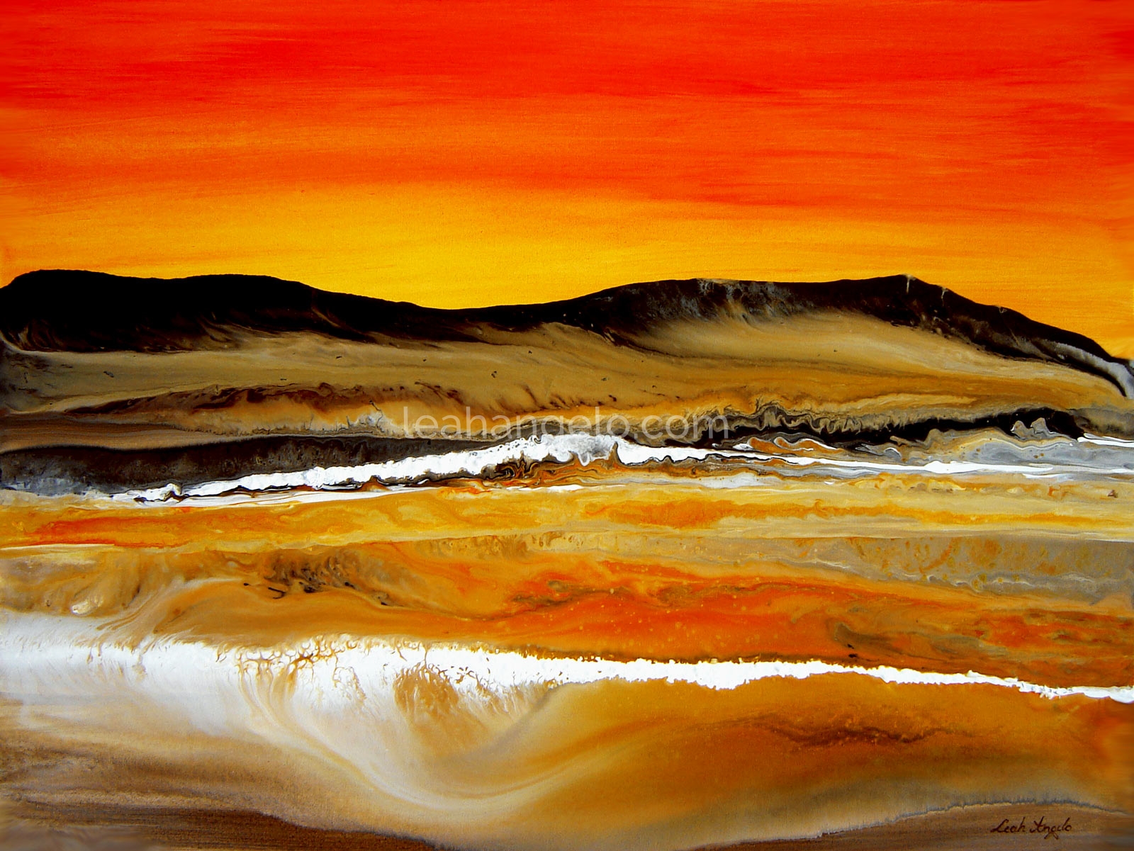 ISLAND OF PARADISE 2 - acrylic on canvas (102x76 cm) - Leah Angelo