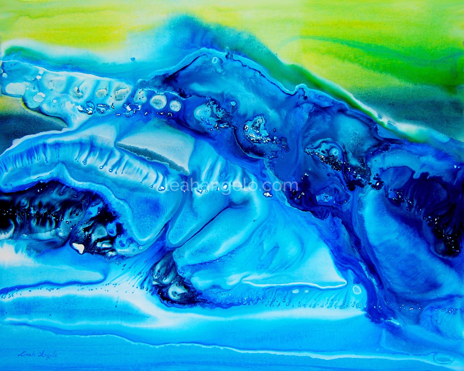 SWALLOWED AND SPILLED OUT - Acrylics on Canvas (76 x 61 cm) - Leah Angelo
