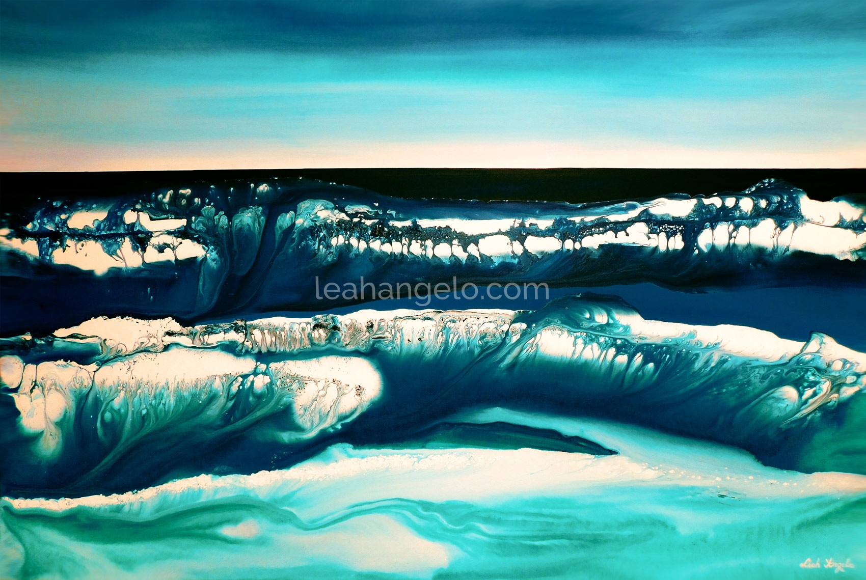 SURFERS IN PARADISE Acrylics on Canvas (120 x 80 cm) – Leah Angelo