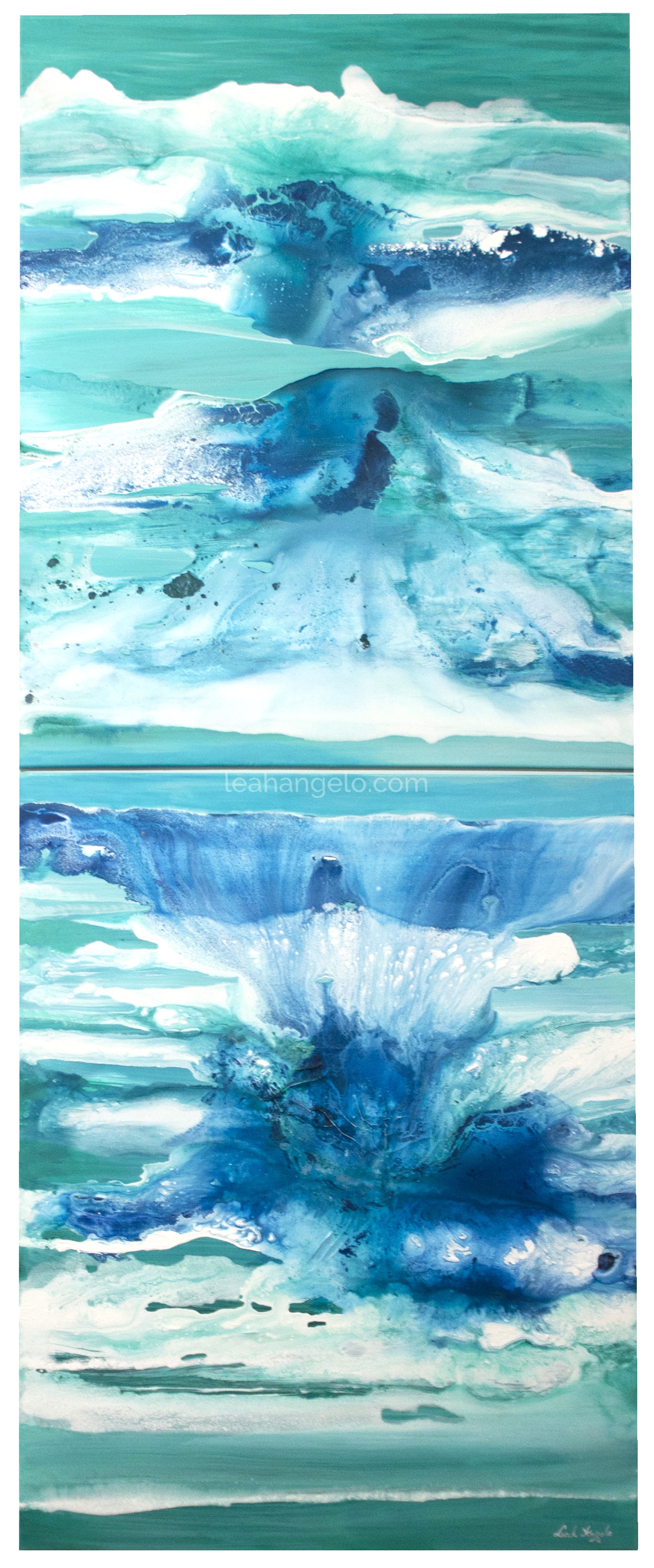 WATER SENSATION Acrylics on Canvas - (80 x 200 cm) - Leah Angelo