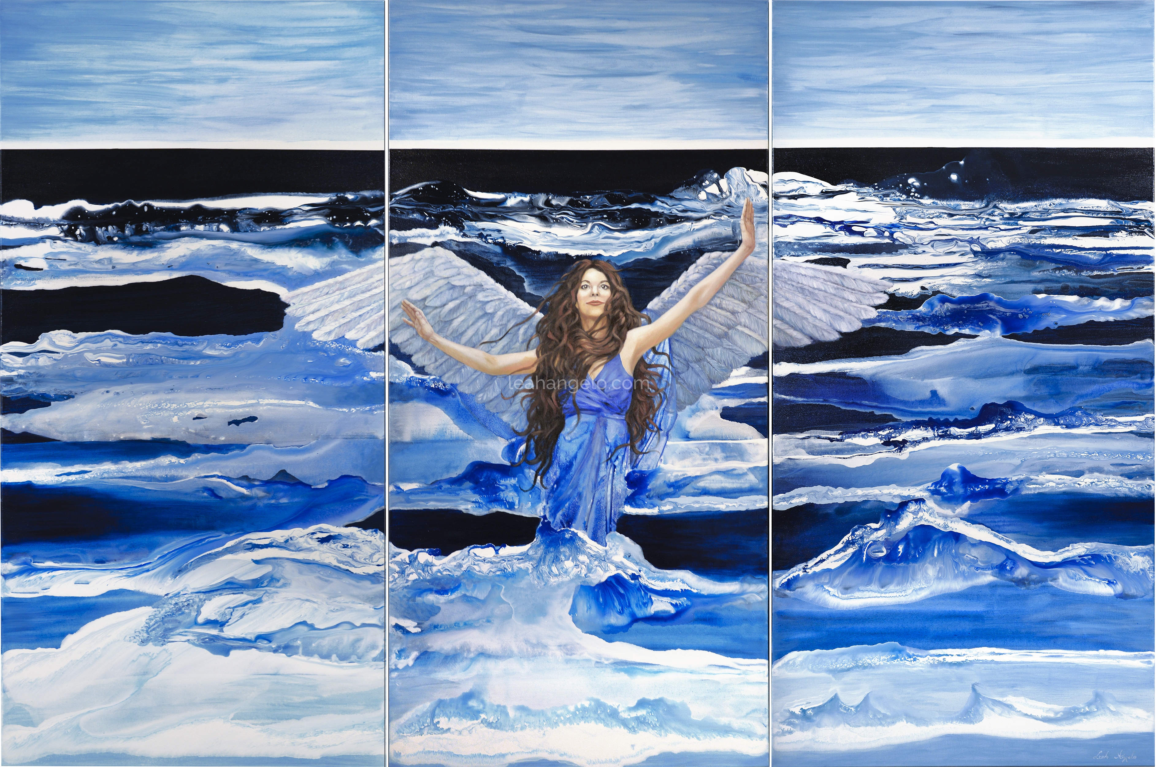ANGEL of the SEA Leah Angelo -  Acrylics & Oil on Canvas (270 x 180 cm)