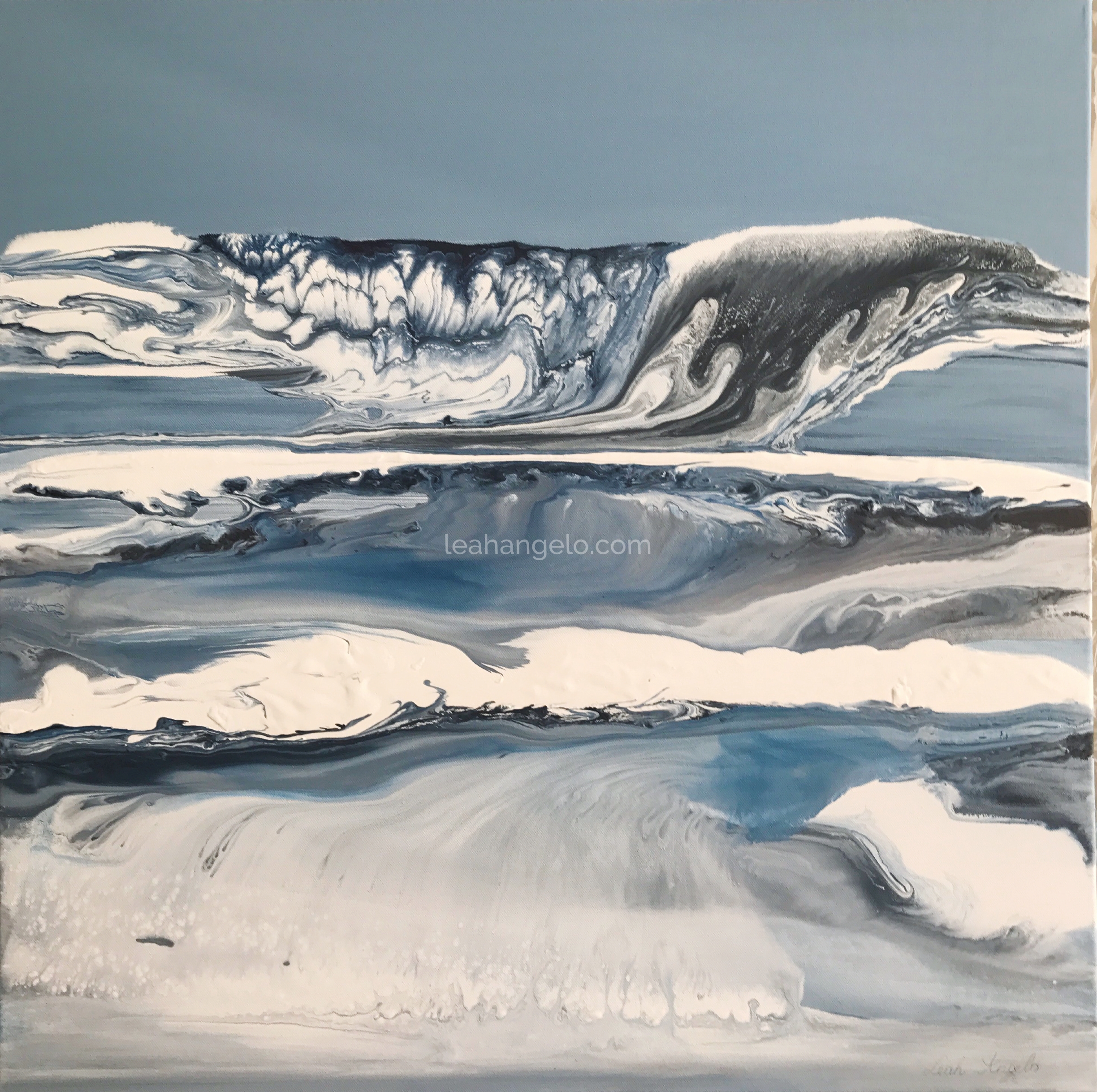 LEAH ANGELO OCEAN WORLD 004, Acrylics on Canvas, 80 x 80 cm, Leah Angelo