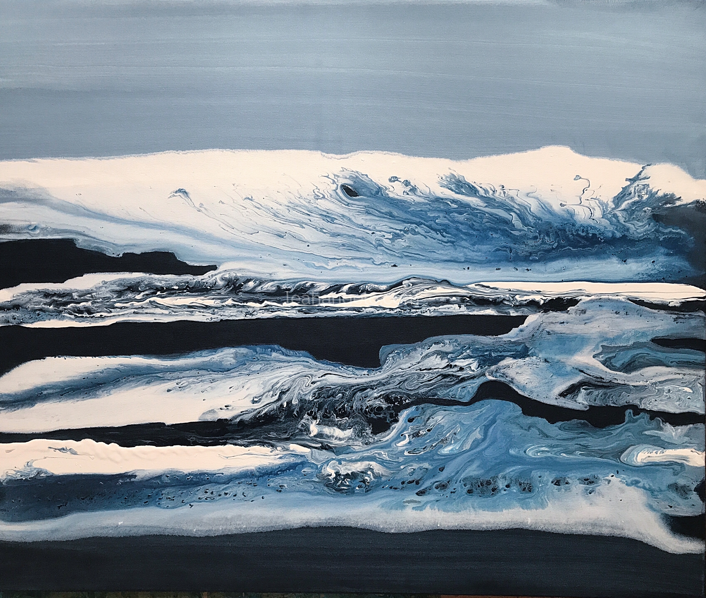 MYSTIC SEA acrylics on canvas (100 x 80 cm) Leah Angelo